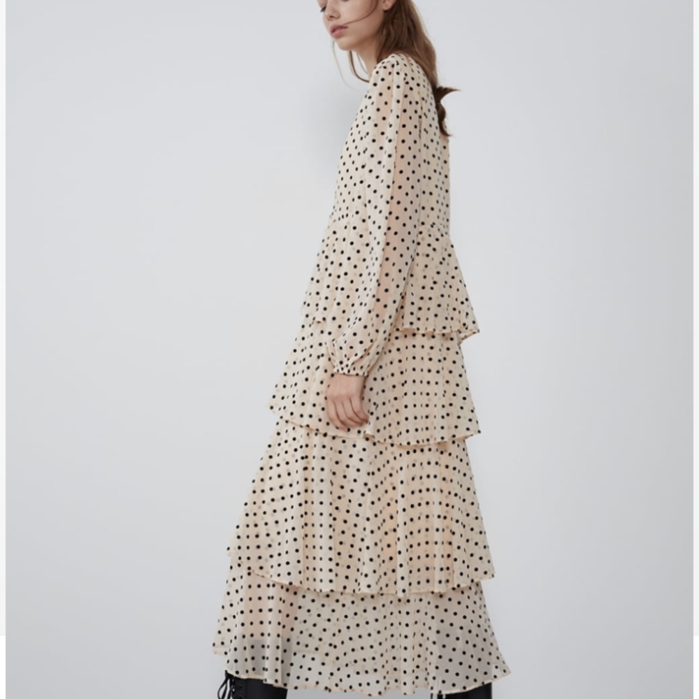 Polka Dot Tiered Maxi Dress - Picture 2 of 5